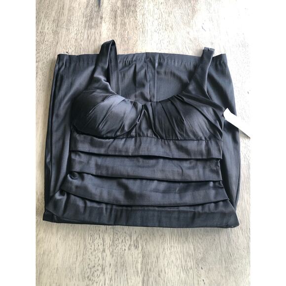 B Darlin Ruched Bodycon Black Mini Dress - Sz 1/2 - Picture 5 of 6